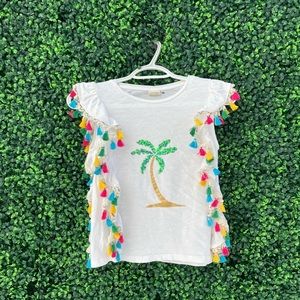 Cute Zara Shirt With Dangling Tassels